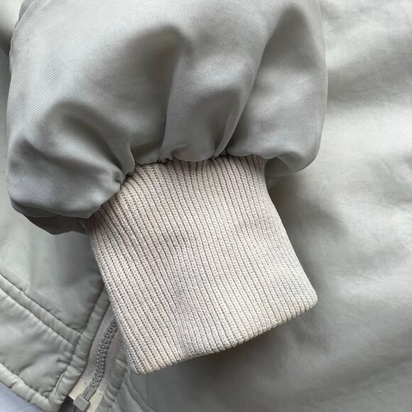 True Vintage 70s Snuggler Skiwear Ski Jacket Nylon Puffer Varisty Stripe Gray - Picture 11 of 16